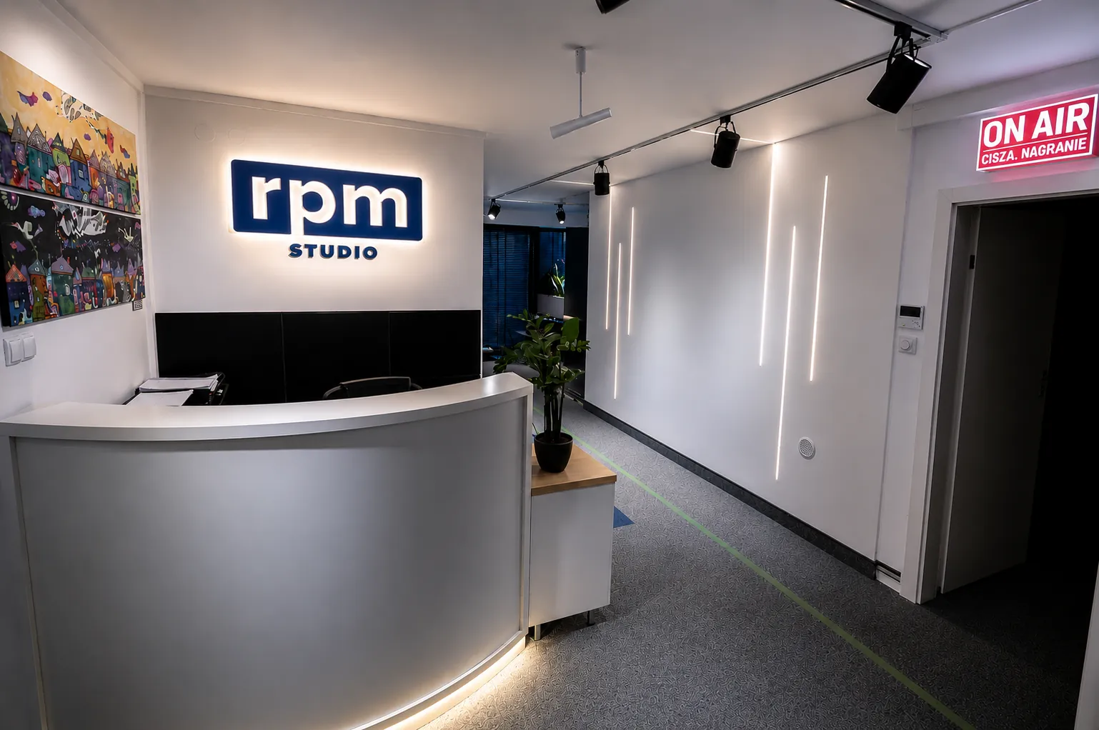 Rezeption RPM Warschau – Innenansicht des RPM Studios