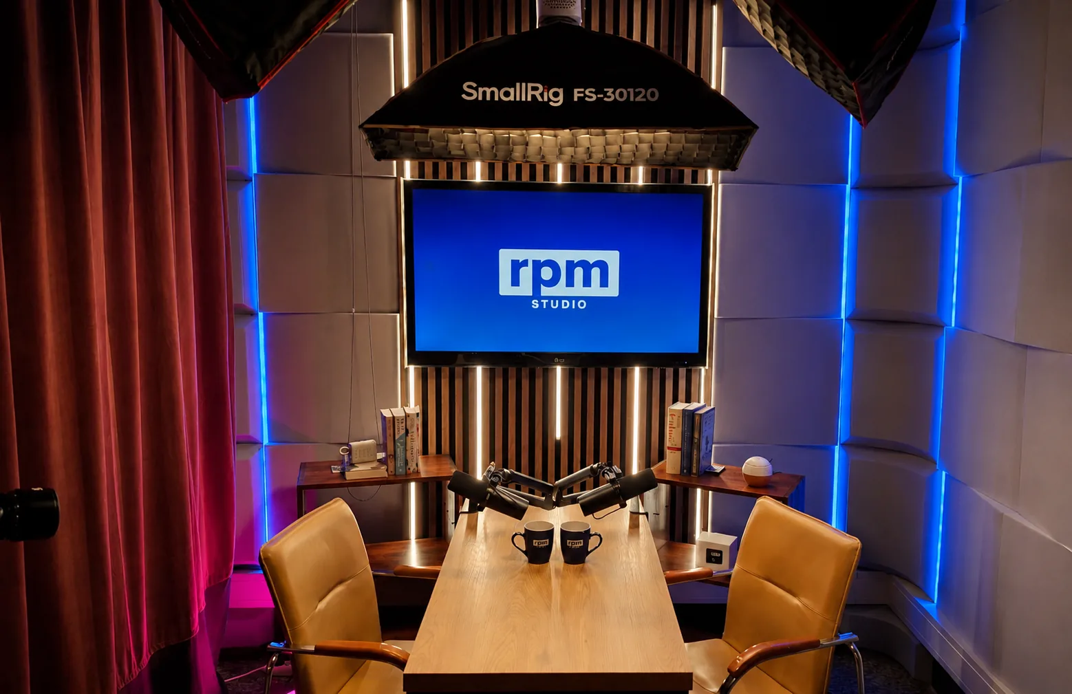 Podcast-Studio Tarnow – Innenansicht des Aufnahmestudios von RPM Studio